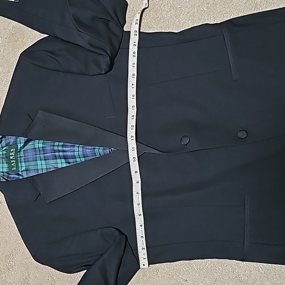 RALPH Lauren Mens Black Two Button 100% wool Blazer Jacket black - Picture 7 of 12